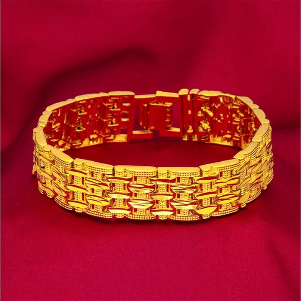 Vòng Tay Mạ Vàng 3d Cứng Thời Trang Cho Nam Nữ