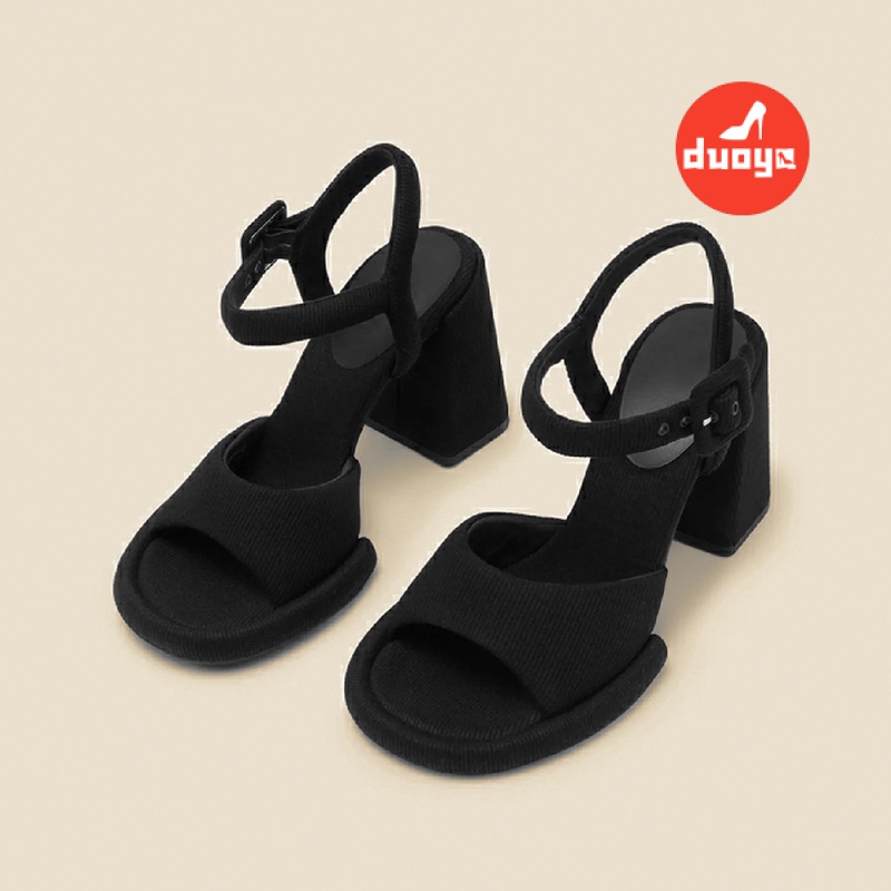 Duoya Tóc Thẳng ~ [Hàng Có Sẵn] Giày Sandal Cao Gót Thời Trang Xuân Hè Dễ Sử Dụng Cho Nữ Miễn Phí Vận Chuyển