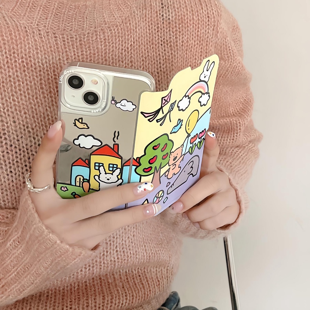 Ốp Điện Thoại Silicon tpu Mềm Trong Suốt Họa Tiết Hoạt Hình Chống Sốc Cho iPhone 14 13 12 11 PRO MAX