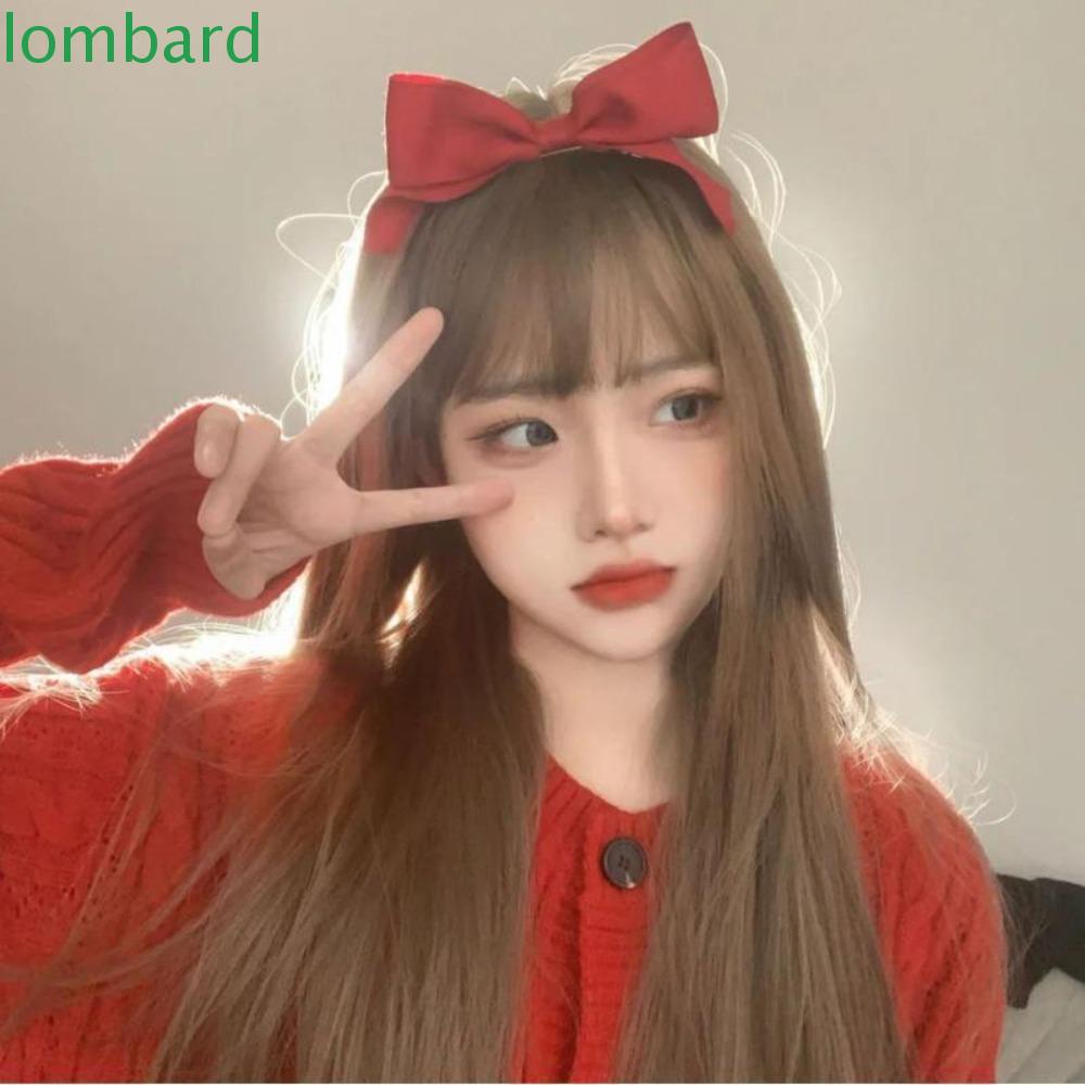 Tóc Giả Dài Thẳng Màu Đen Hóa Trang Lolita Cho Nữ