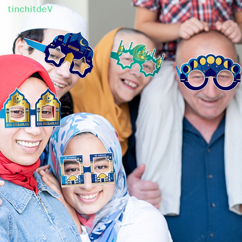 Bộ 6 Kính Giấy Chủ Đề Eid AL Adha Mubarak Vui Nhộn Dùng Trang Trí Tiệc