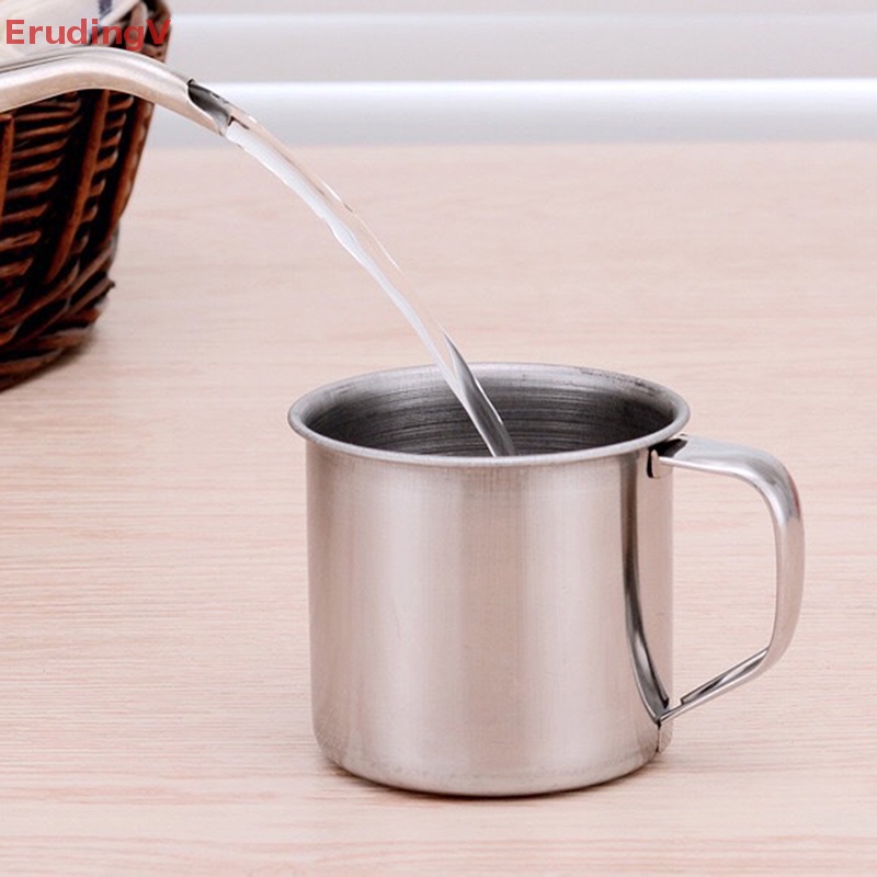 Bộ 5 Cốc Uống Trà / Cà Phê Bằng Inox Tiện Dụng Mang Theo Du Lịch Cắm Trại