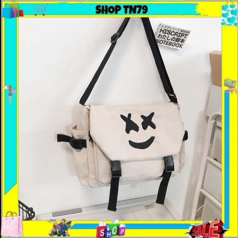 Túi đeo chéo canvas dễ thương unisex học sinh sinh viên cao cấp ulzzang, cặp đi học đi chơi nam nữ hàn quốc