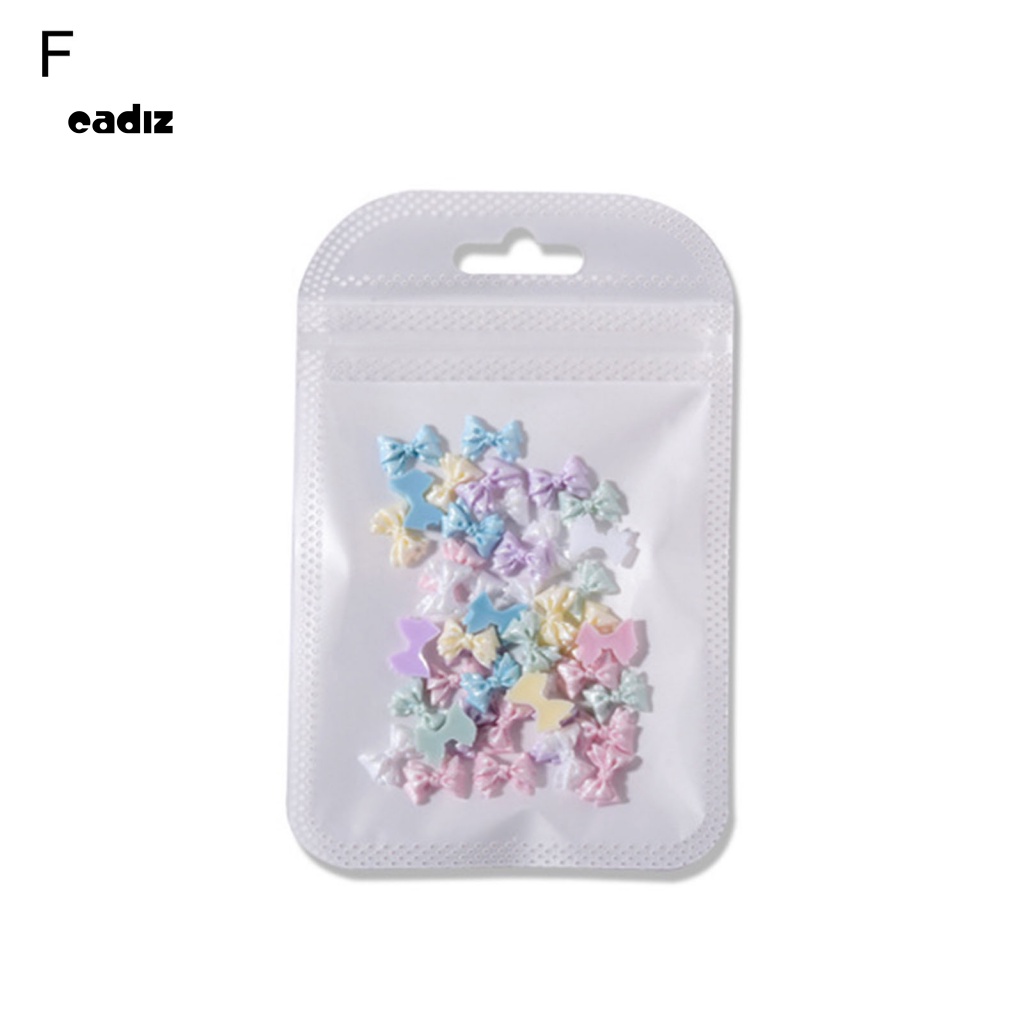 1 Túi Phụ Kiện Trang Trí Móng Tay Hình Nơ Trái Tim Xinh Xắn