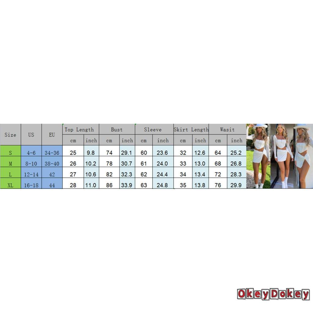 Áo Croptop Cổ Vuông Dài Tay + Chân Váy Ngắn Phong Cách Mùa Hè Cho Nữ
