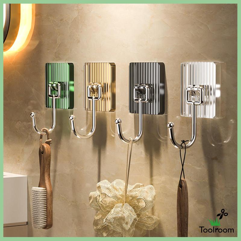 Set 5 Móc Treo Khăn Gắn Tường Bằng Acrylic Tiện Dụng Cho Phòng Tắm / Nhà Bếp