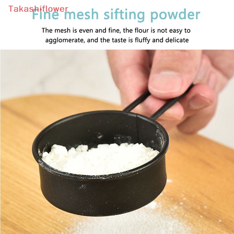 (Takashiflower) Rây Bột Bằng Thép Không Gỉ Có Tay Cầm