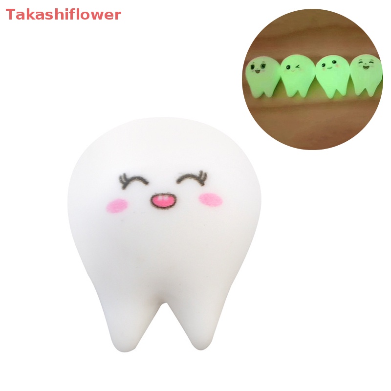 Set 8 Răng Nhựa Phát Quang Hình Biểu Tượng Cảm Xúc Dễ Thương Dùng Trang Trí