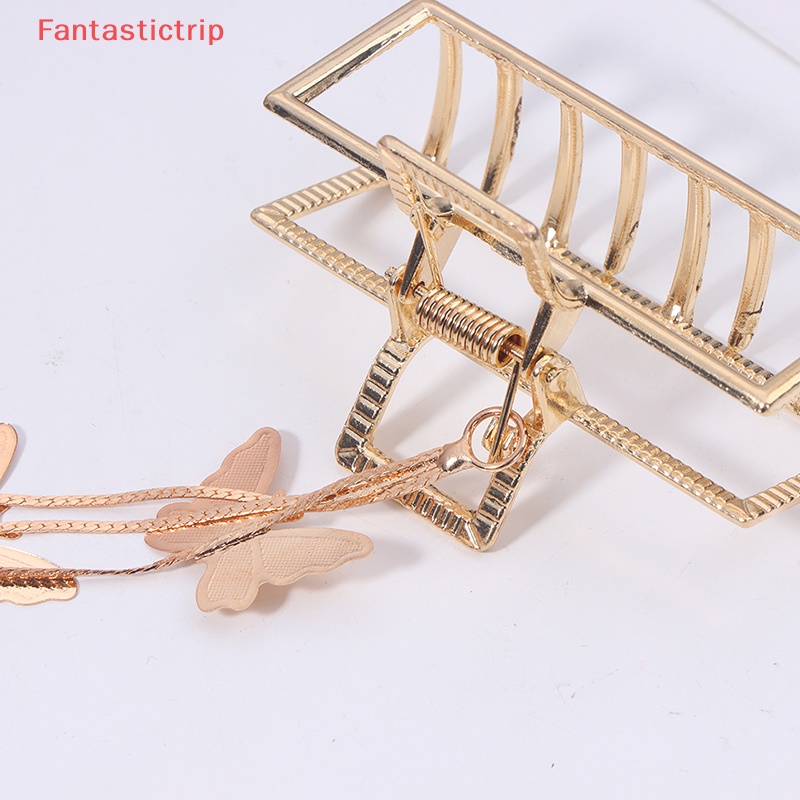 Kẹp Tóc Hình Bướm Lớn Đính Ngọc Trai Phong Cách Vintage Thanh Lịch