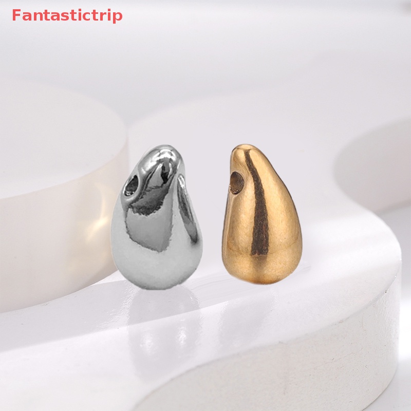 Mặt Vòng cổ / Bông Tai Hình Giọt Nước Bằng Thép Không Gỉ DIY Mới