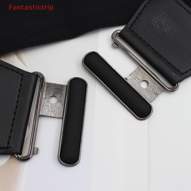 Thắt Lưng Bản Rộng Co Giãn Màu Trơn Có Khóa Kim Loại Thời Trang Mùa Hè Mới Cho Nữ