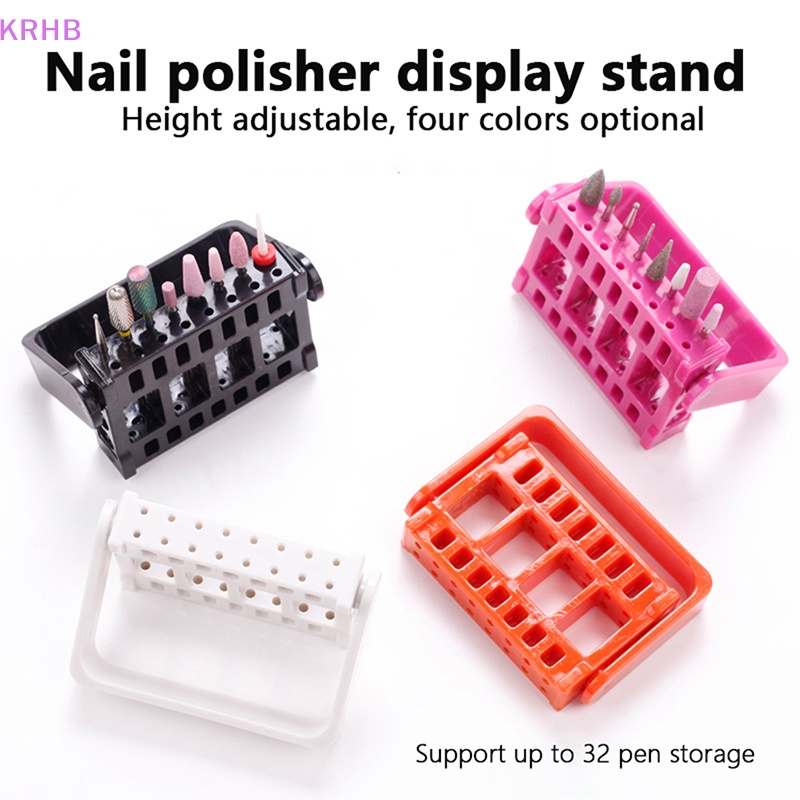 Hộp Đựng Đầu Mài Móng Tay 16 Lỗ Tiện Dụng Mới