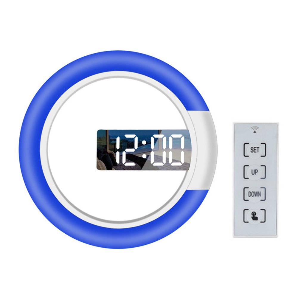 LED Mirror Hollow Wall Clock Modern Minimalist Creative Alarm Clock Wall Clock