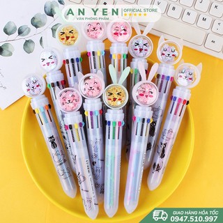 Bút bi 10 màu dễ thương
