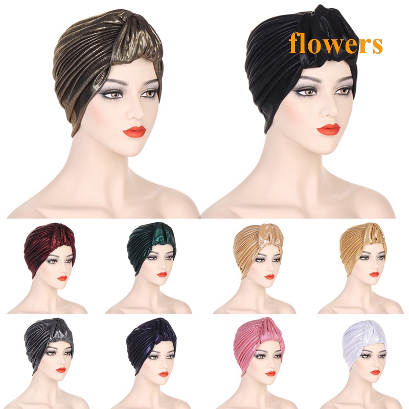 1 Chiếc Mũ Trùm Đầu Bằng Lụa Bóng Màu Sắc Nhã Nhặn Dành Cho Nữ