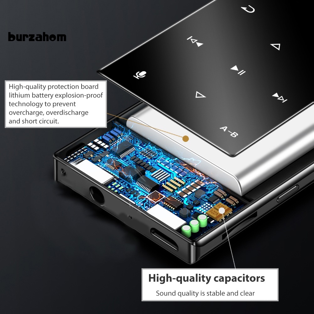 Máy Nghe Nhạc MP3 MP4 FM Ghi Âm Bluetooth Cầm Tay Bur D29 8G