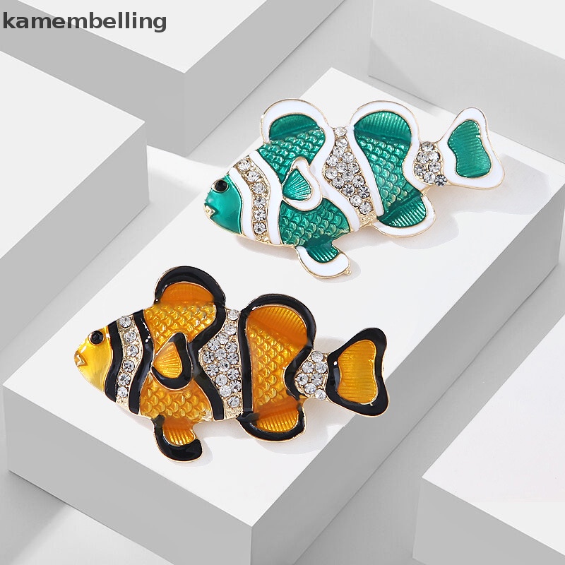 Trâm Cài Áo Hình Cá Đính Đá Thời Trang Cho Nữ
