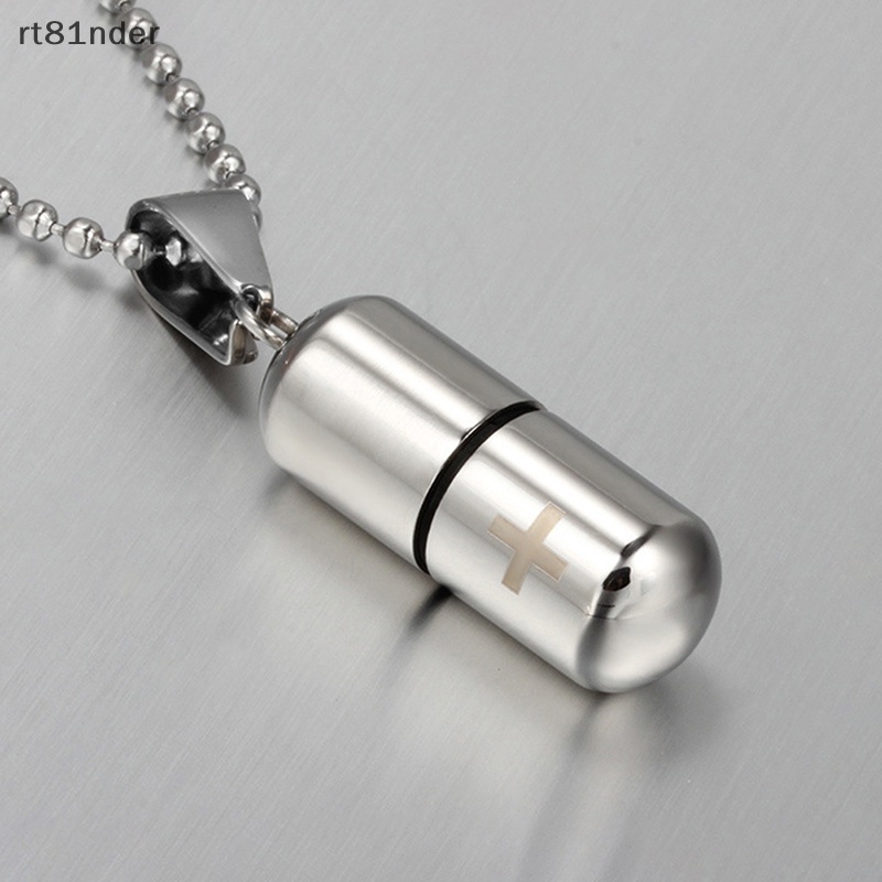 Rt 1 Vòng cổ Mặt Hình Viên Thuốc Khắc Chữ Thập