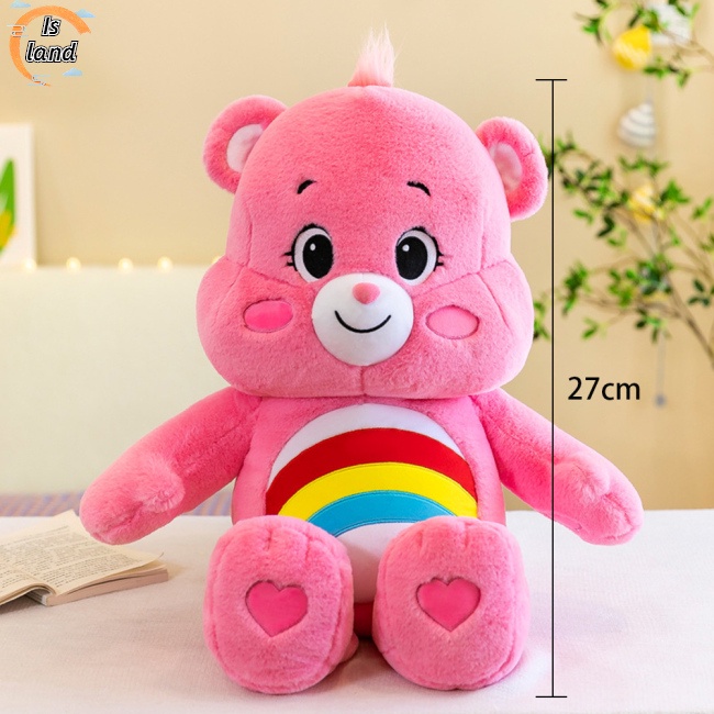 Thú Nhồi Bông Hình Gấu Thỏ Màu Cầu Vồng Dễ Thương 27cm