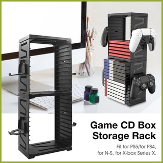 Host Disc Double-layer Storage Box Stand Game Disk Tower Vertical Stand Can Store 24 Game Discs for PS4 PS5 Switch Console Accessories