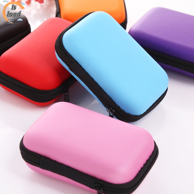 Túi Da Eva Cứng Đựng Tai Nghe Dây Cáp Usb Gọn Nhẹ