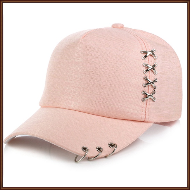 Mũ Lưỡi Trai Đính Khoen Kim Loại Thời Trang Cho Nam Nữ