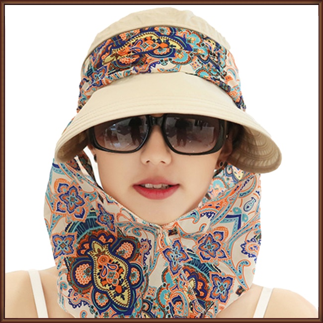 Mũ Chống Nắng Thoáng Khí Bảo Vệ Cổ Có Thể Tháo Rời Cho Nữ