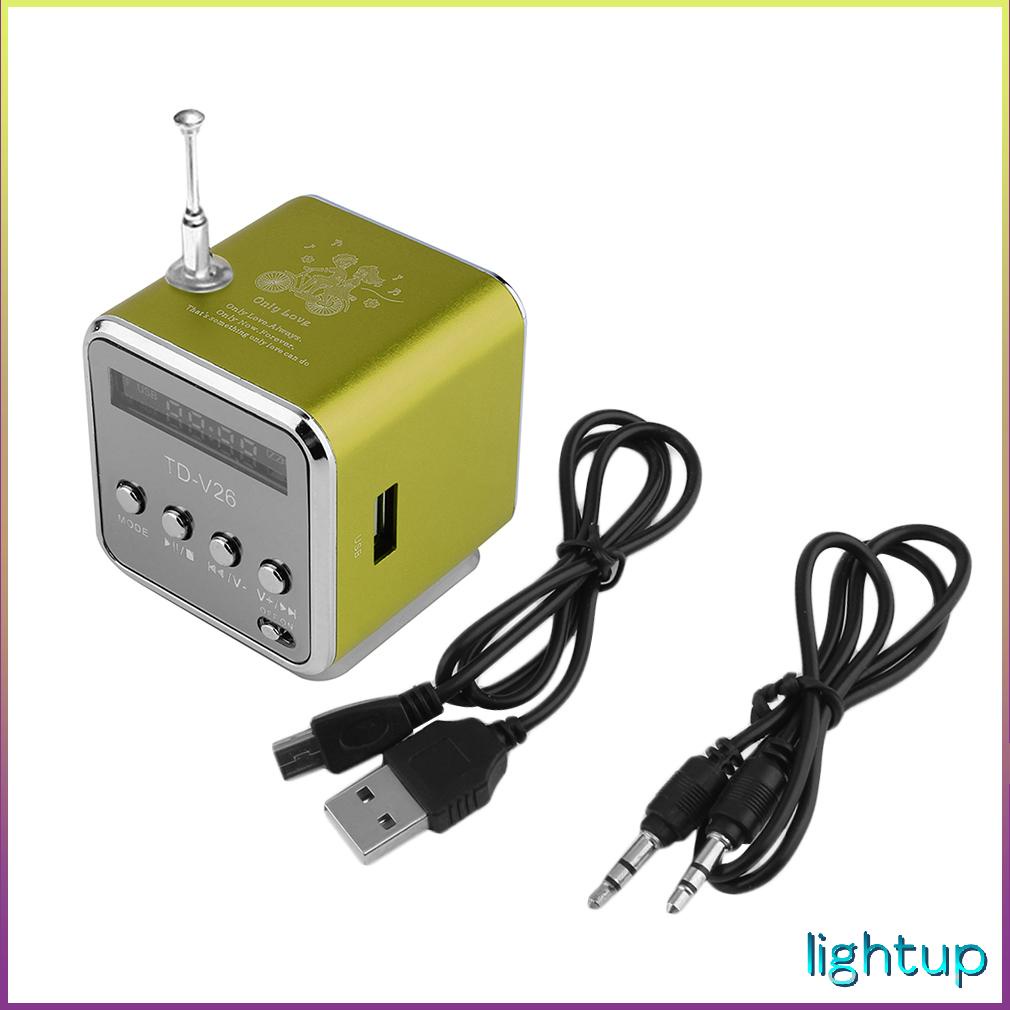 Di Động Hợp Kim Nhôm Micro Usb Mini Stereo Loa Siêu Bass Trầm Musica Mp3/4 Fm Đầu Thu Vô Tuyến [T/2]