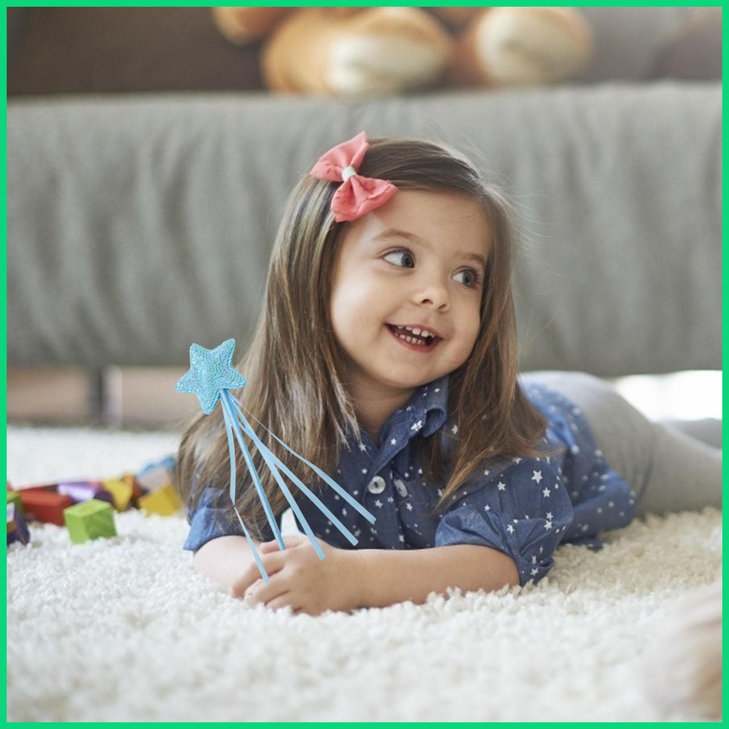 Set 4 Đũa Ngôi Sao / Thiên Thần Đính Kim Sa Lấp Lánh Dùng Hóa Trang Cho Bé Gái