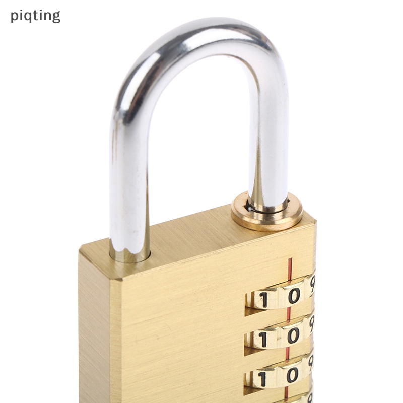 Ổ Khóa Số 3 / 4 Chữ Số Mini Bằng Đồng Thau Tiện Dụng Mang Theo Du Lịch