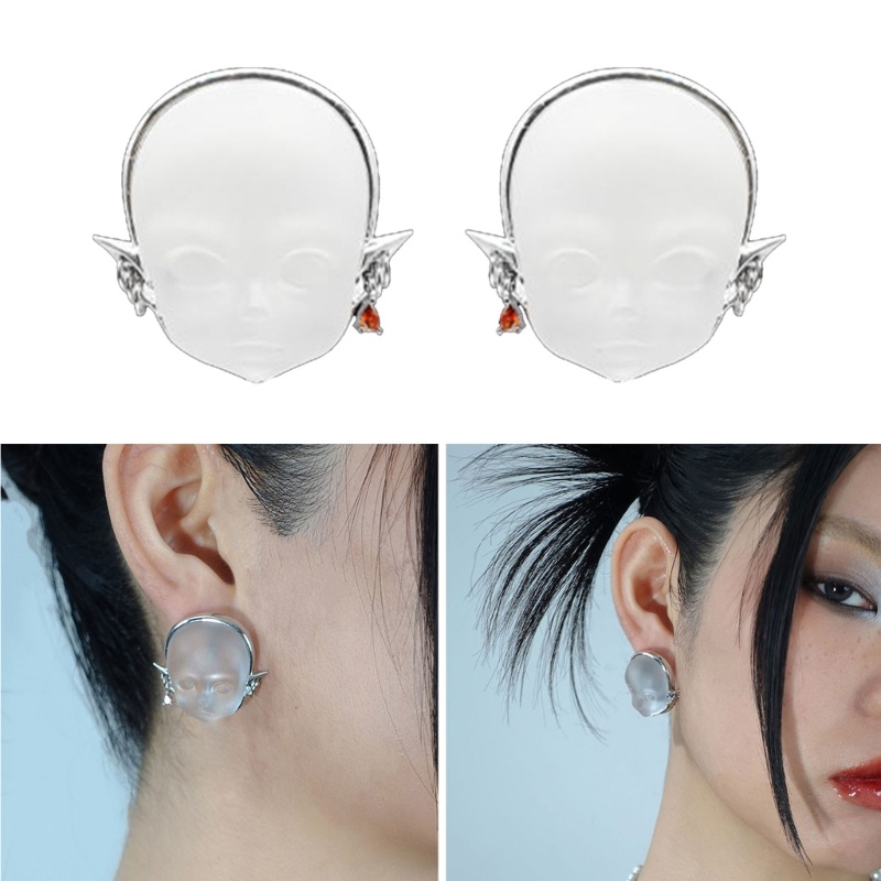 Bộ 2 Khuyên Tai Hình Búp Bê Quỷ Bằng Hợp Kim Chất Lượng Cao