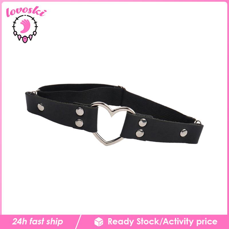 Đai Nịt Đùi Hình Trái Tim Màu Đen Phong Cách Gothic Punk Chống Trượt Dùng Hóa Trang Tiệc Tùng