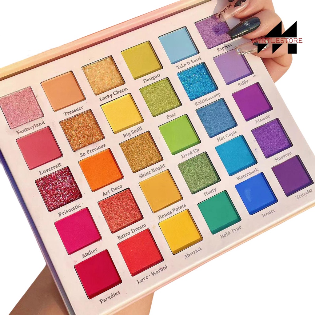Bảng Phấn Mắt 30 Màu Sắc Long Lanh Chống Nước Dành Cho Nữ