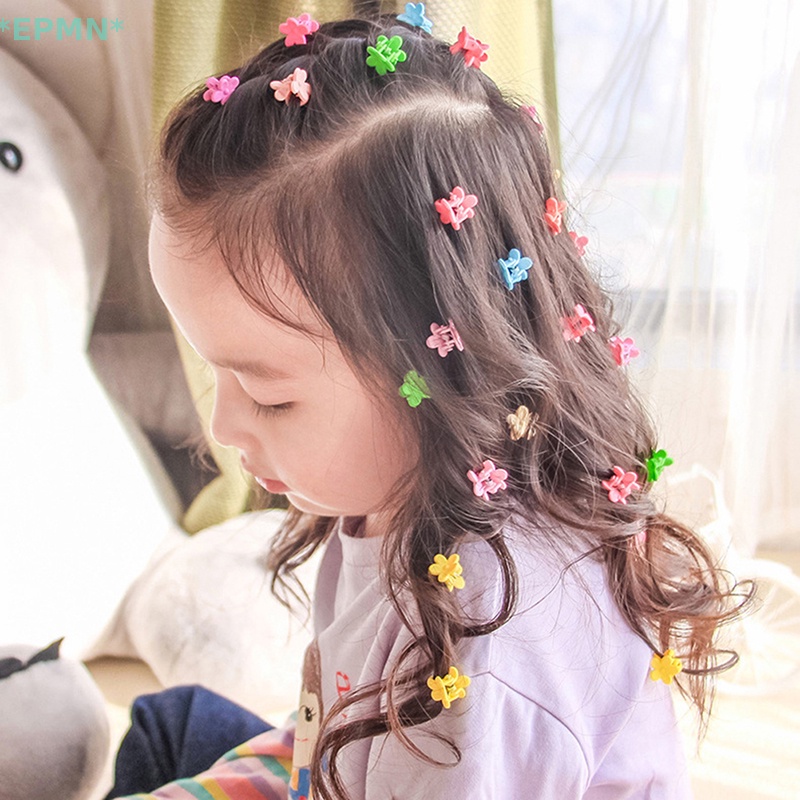 Set 10 Kẹp Tóc Hoa Handmade Dễ Thương Cho Bé Gái Mới