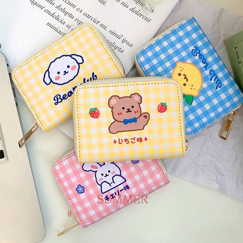 MOUSSON Ví Đựng Tiền Xu Họa Tiết Hoạt Hình Dễ Thương Cho Bé Gái