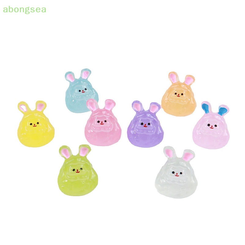 Set 2 Mô Hình Thỏ Dạ Quang Dễ Thương Dùng Để Trang Trí Nội Thất / Tiểu Cảnh