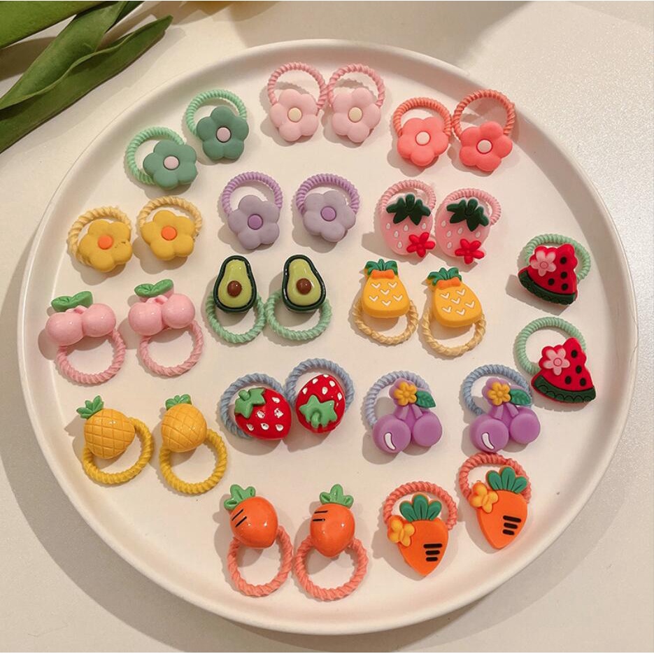 Set 10 / 20 Dây Buộc Tóc Co Giãn Dễ Thương Cho Bé