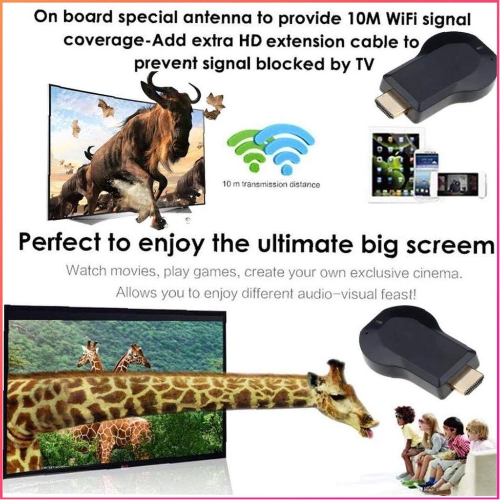 M9 Plus 2023 Full HD 1080P mới - HDMI không dây - truyền màn hình điện thoại sang TV, máy chiếu (Dùng cho android/IOS)