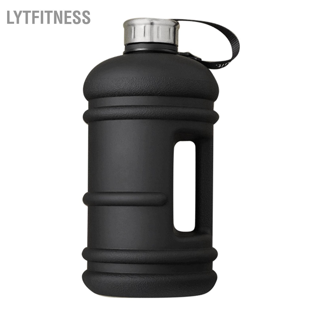 LYTFitness Cốc tập thể dục thao ngoài trời màu đen nước di động dung tích lớn 2.2L Bình nhựa quá khổ