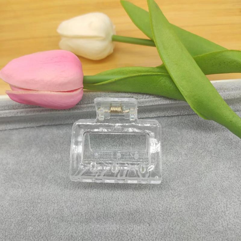 Kẹp Tóc Hình Vuông Cỡ Nhỏ 5cm Màu Trơn Trong Suốt Thời Trang diy Cho Nữ