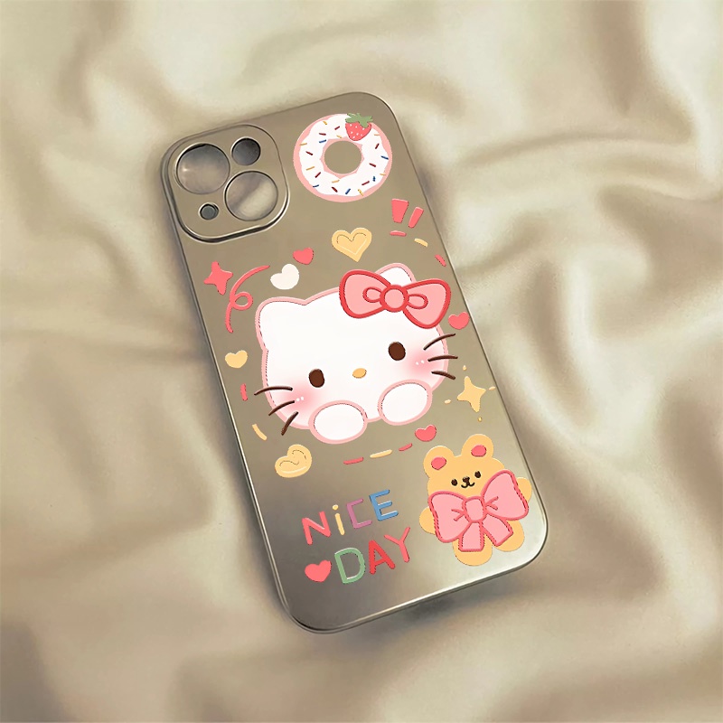 Ốp Điện Thoại Silicon TPU Mềm Mạ Điện Dễ Thương Chống Sốc Cho IPhone 14 13 12 11 Pro XS Max XR X 8 + 7 6S Plus