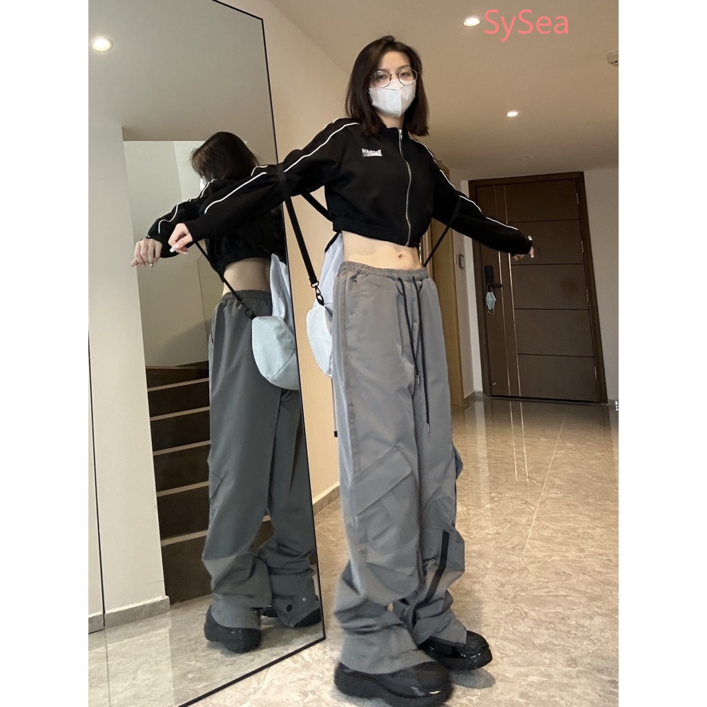 Quần Dài Ống Đứng Phong Cách Hip Hop Thời Trang Cá Tính Cho Nữ