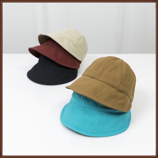 Mũ Lưỡi Trai Cotton Màu Sắc Đơn Giản Phong Cách Retro Cho Bé Từ 2-8 Tuổi