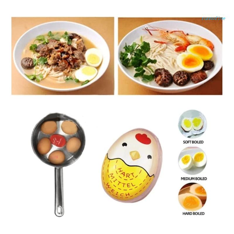 Đồng Hồ Hẹn Giờ Luộc Trứng Mini Bằng Nhựa Cứng Không BPA Mềm Mại Đổi Màu Theo Nhiệt Độ