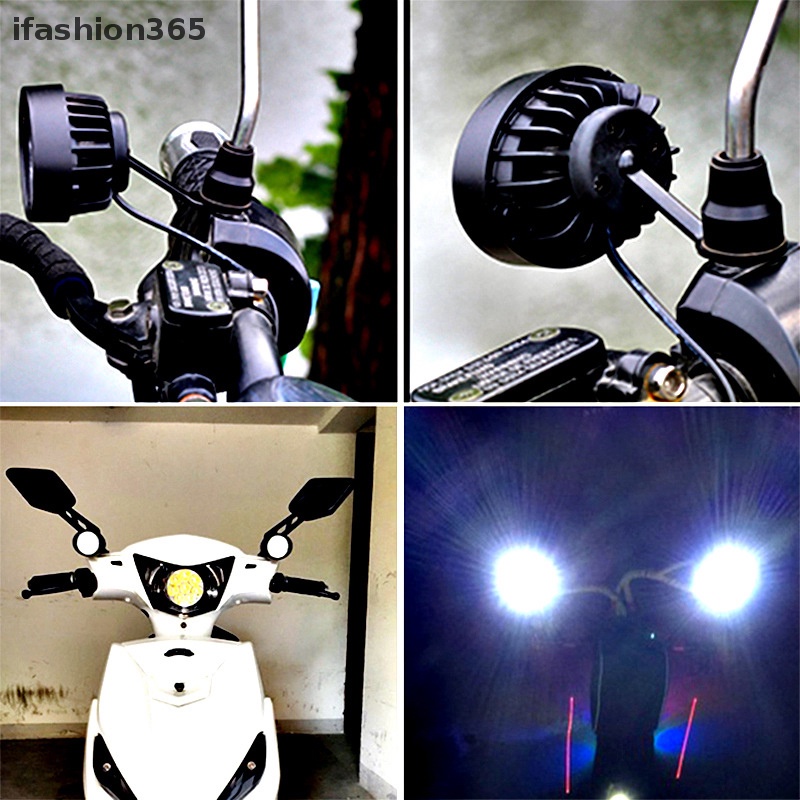 2 Đèn Pha Chống Sương Mù 6 Bóng LED 12V-85V ifashion365 Cho Xe Máy