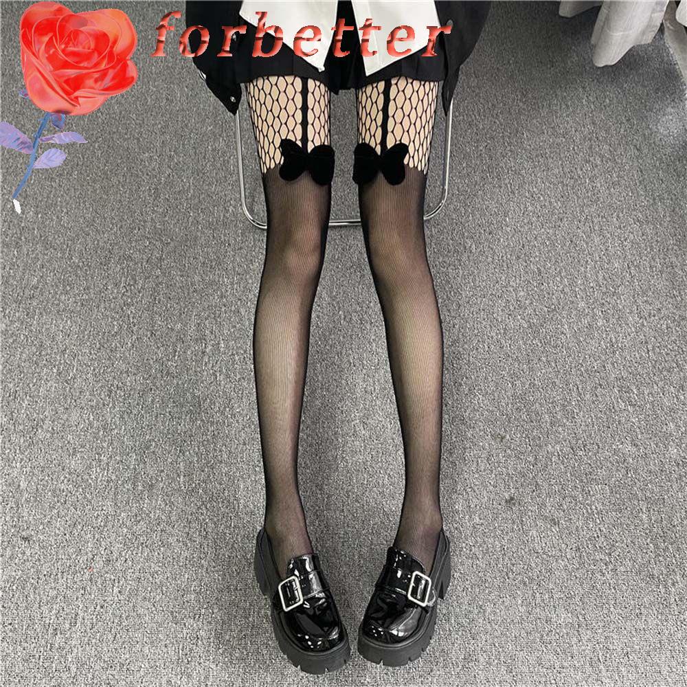 Quần Tất Đen Thoáng Khí Phong Cách Harajuku Lolita Hàn Quốc Cho Nữ