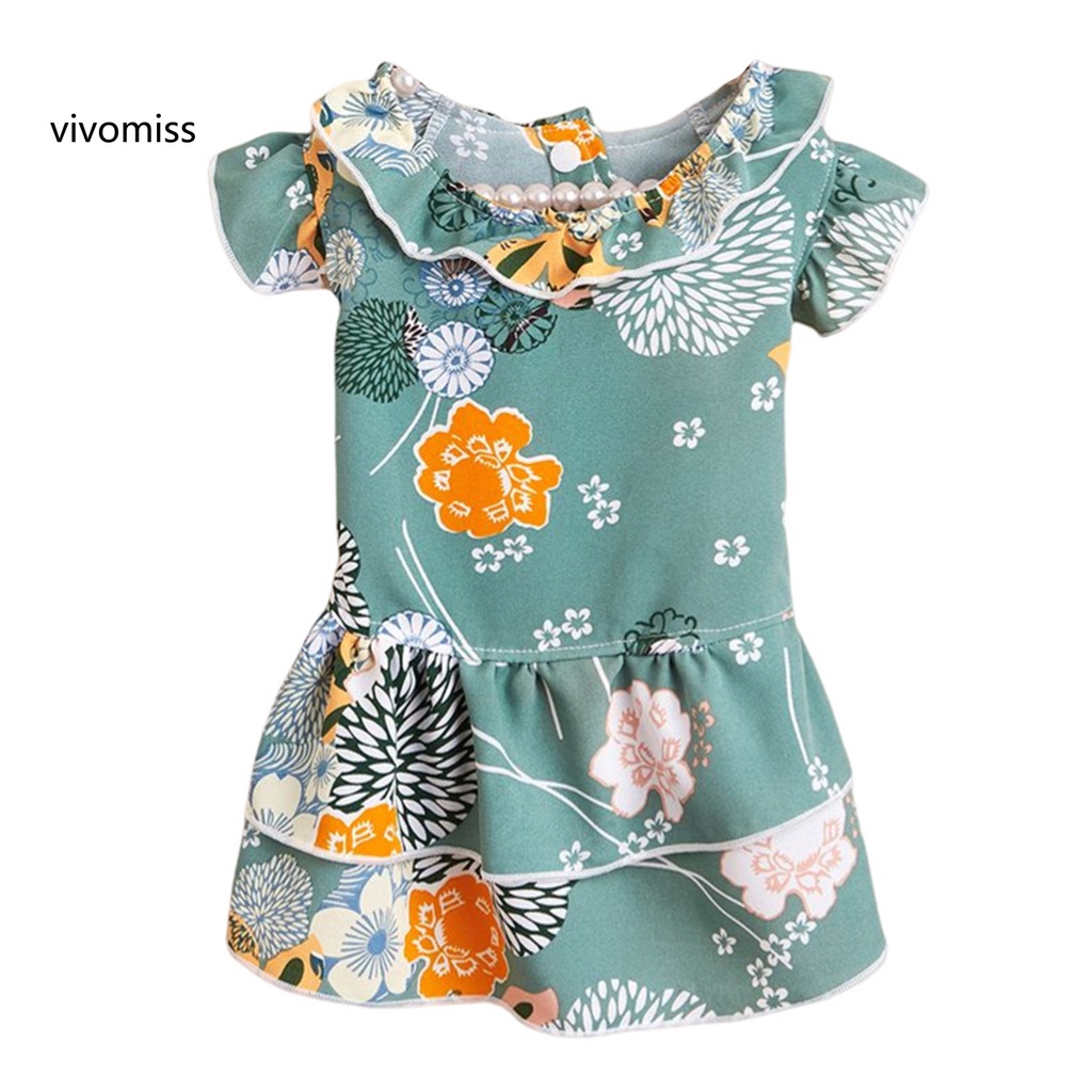 Đầm In Hoa Mềm Mại Thoải Mái Thời Trang Dự Tiệc Cho Thú Cưng