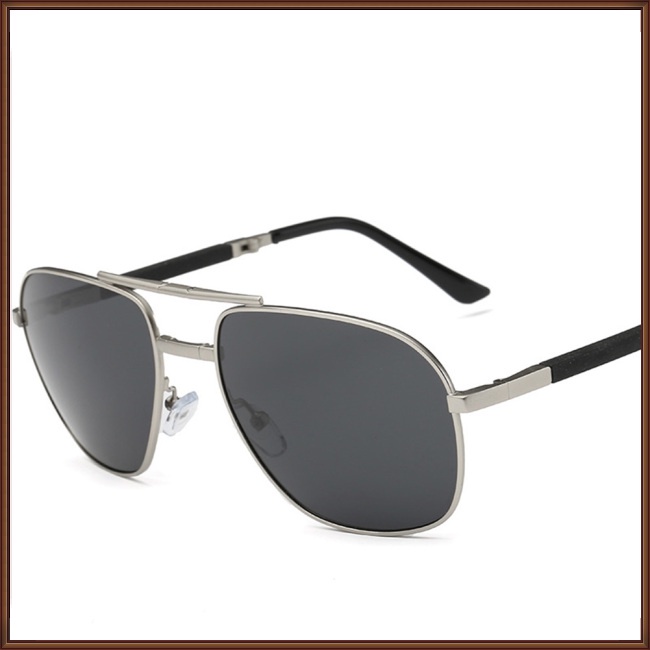 Kính Chống Tia uv Phân Cực Mặt Tròn Dạng Gập Thời Trang Cho Nam