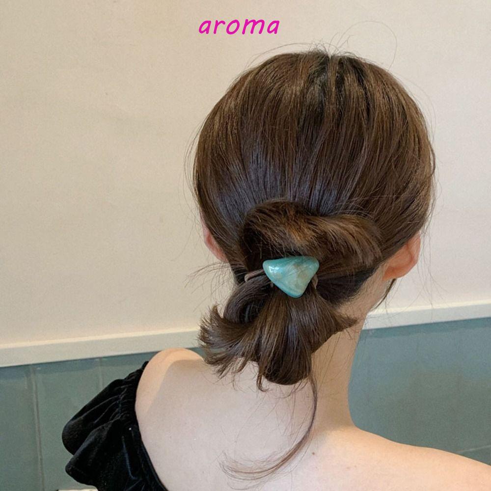 Dây Buộc Tóc Cao Su Mặt Tam Giác / Trái Tim Dễ Thương Cho Bạn Gái