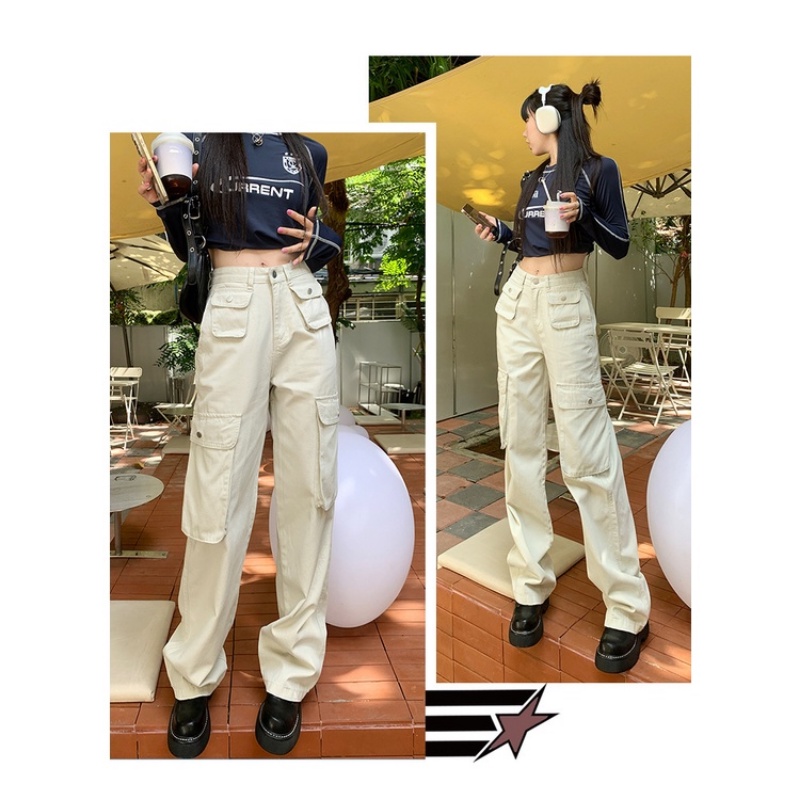 Quần Yếm Dáng Rộng Phong Cách Đường Phố Mỹ Thời Trang Xuân Thu Mới